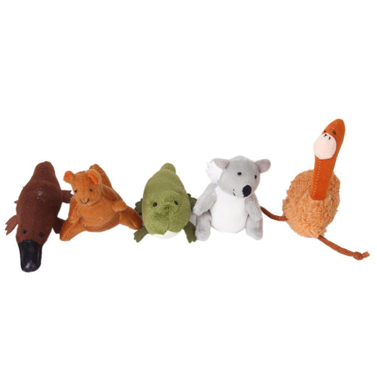 Kangaroo Kids Education - ชุดหุ่นนิ้วสัตว์ออสเตรเลีย 5 ชิ้น โคอาล่า จิงโจ้ นกกระจอกเทศ