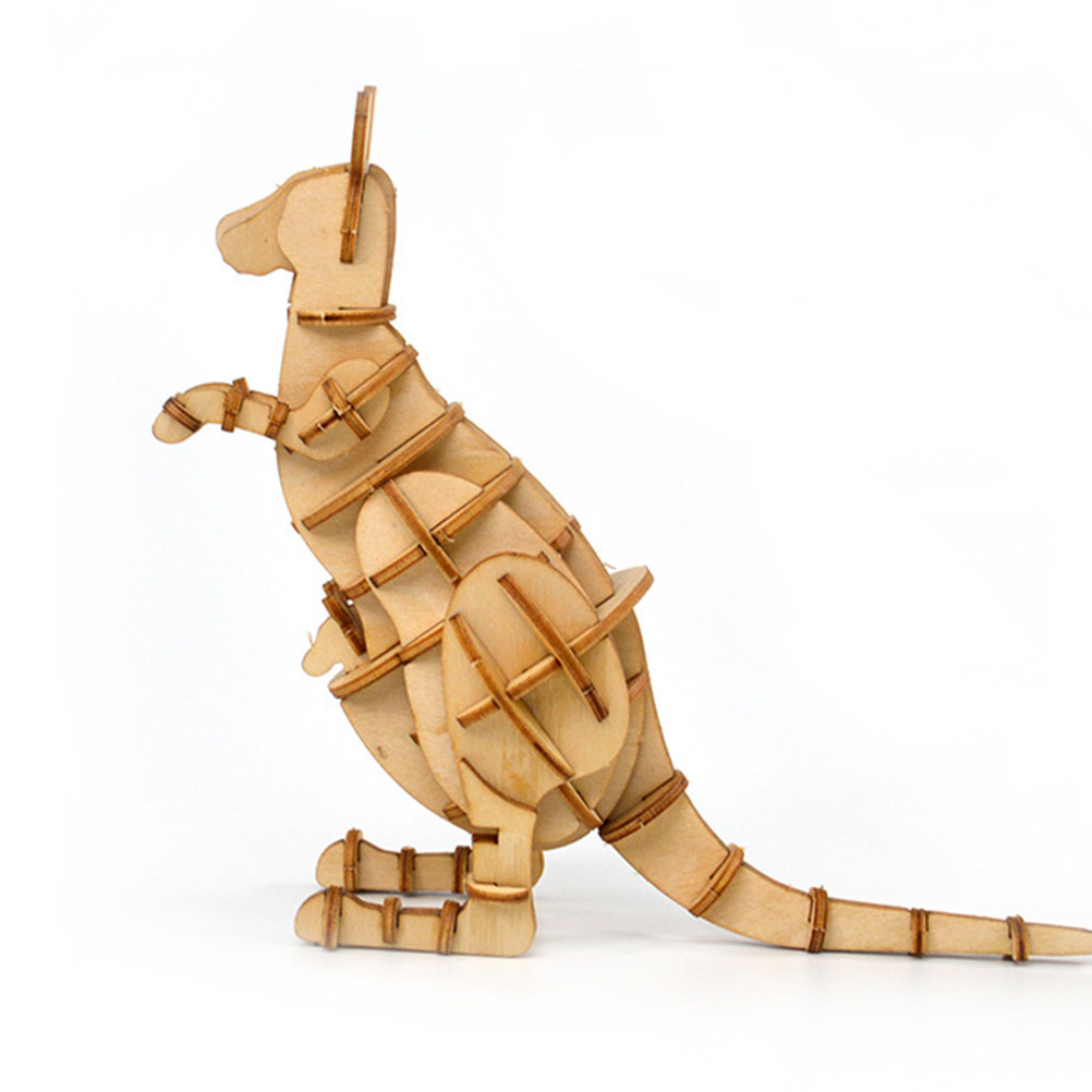 Kangaroo Kids Education - จิ๊กซอว์ไม้รูปจิงโจ้ 3 มิติ งานฝีมือ DIY สร้างสรรค์เพื่อการศึกษา