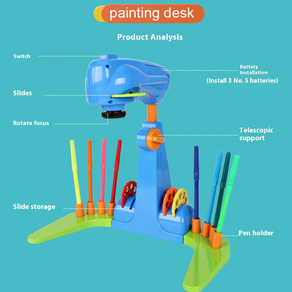 โต๊ะวาดภาพสำหรับเด็กพร้อมโปรเจ - Drawing Projector Kids บทวิจารณ์และราคา