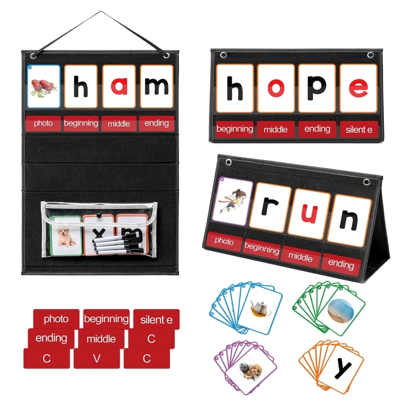 แผนภูมิพ็อกเก็ตอาคารคํา CVC พร - Phonics Card Game บทวิจารณ์และราคา